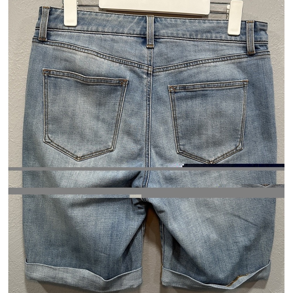 Talbots Flawless Girlfriend Denim Shorts Women's Size 6 Blue Stretch 5 Pockets - Picture 2 of 9